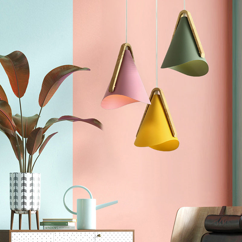 Valentina  Suspension 5 Couleurs, Bois/Métal Vert/Rose Salon