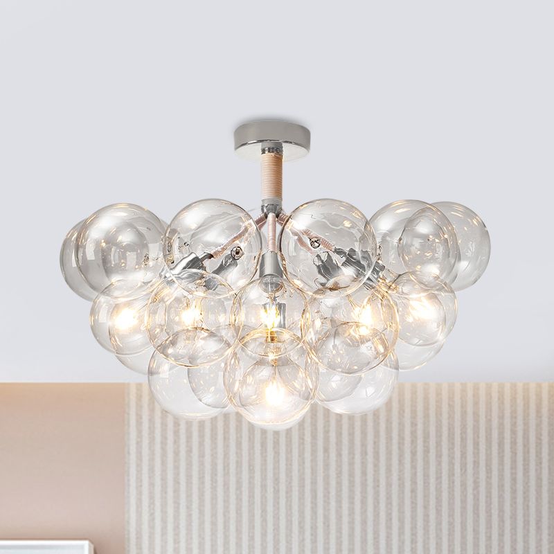 Valentina Moderne LED Plafonnier Doré/Chromé Verre Salle à manger