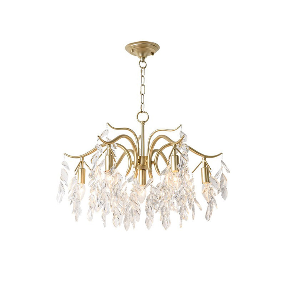 Kristy Suspension Multi Luxueux, Cristal/Cuivre, Noir/Or, Salon