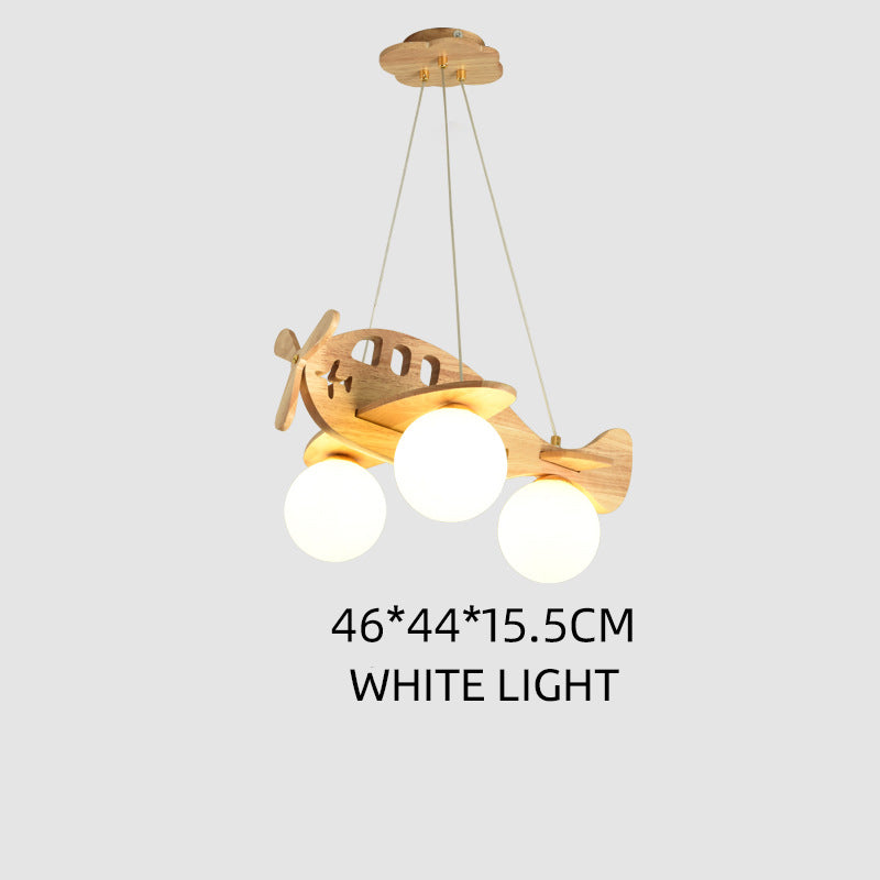 Aria Luminaires Suspension Avion Moderne, Bois, Chambre d'Enfant/Salon