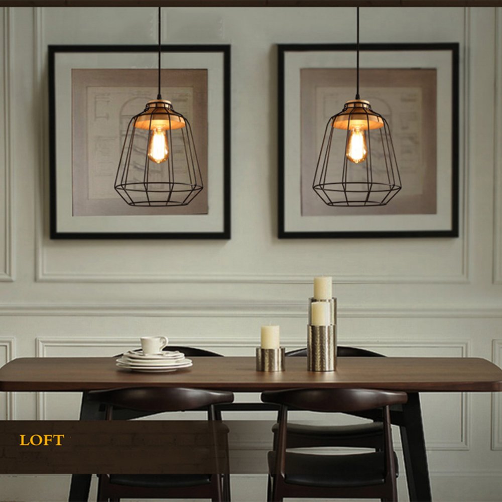 Silva Industriel Minimaliste Suspension Métal Salon