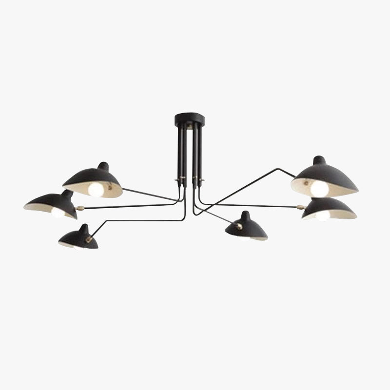 Arisha Luminaires Suspensions Industrielle Moderne Métal Noir Salle d'étude/Salon/Chambre