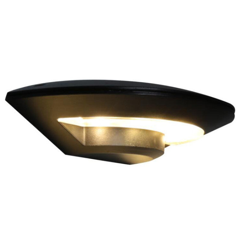 Ray Applique Murale Coquille Moderne Minimaliste, Métal, Noir, Jardin