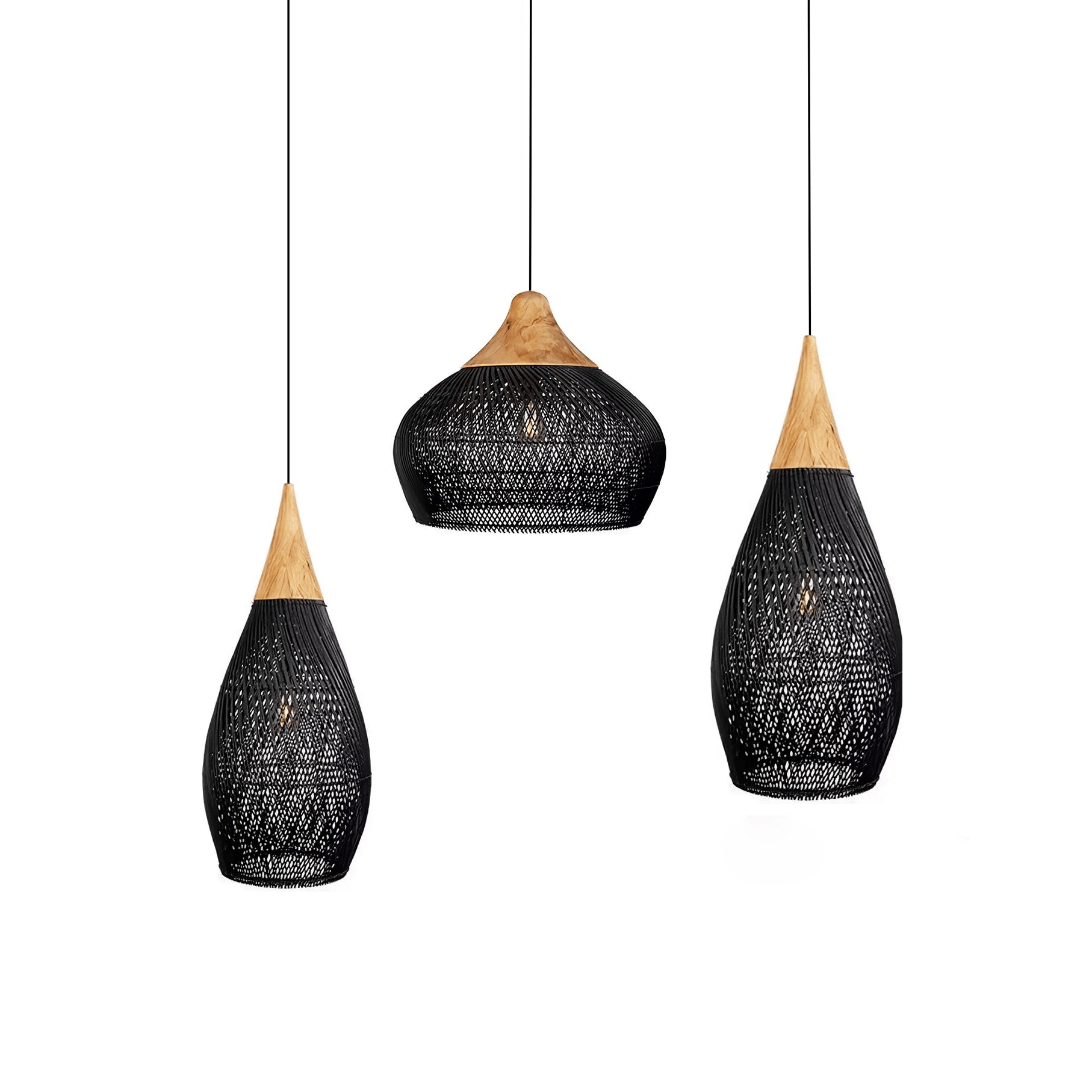 Braided Rattan Pendant Lamp - Blowlighting