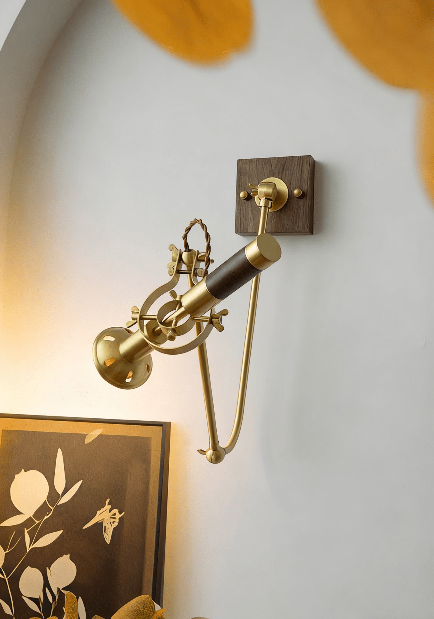 Articulated Moderne Minimaliste Bois Métal Applique Murale Lumière