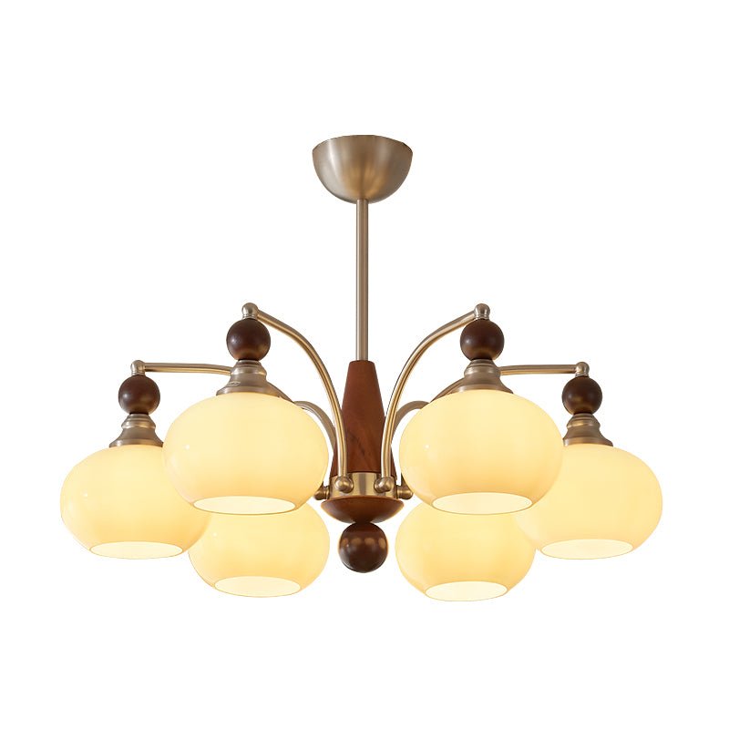 Serenade Moderne Artistique Luxe Verre Bois Lustre