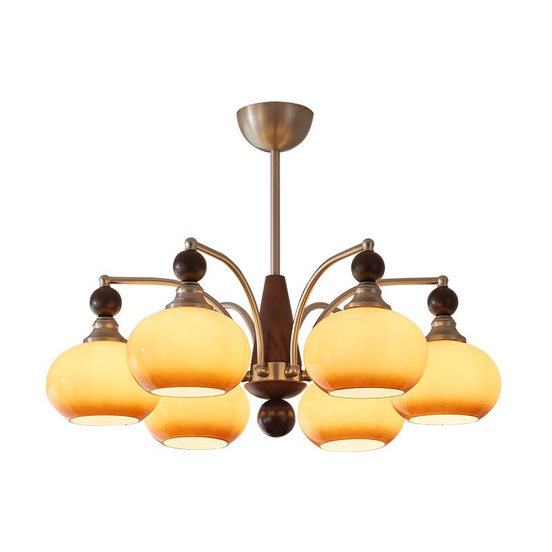 Serenade Moderne Artistique Luxe Verre Bois Lustre