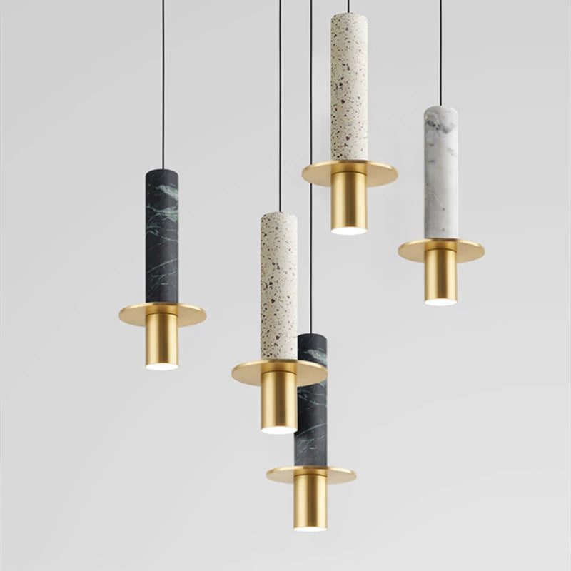 Valentina Luminaires Suspensions Marbre Moderne Design Italien Salle à Manger