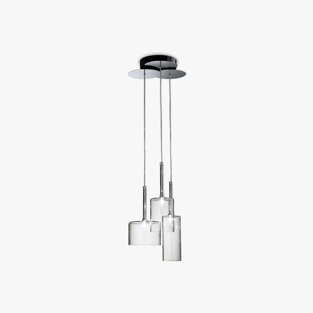 Kristy Design LED Suspension Clair Verre/Métal Chambre à coucher