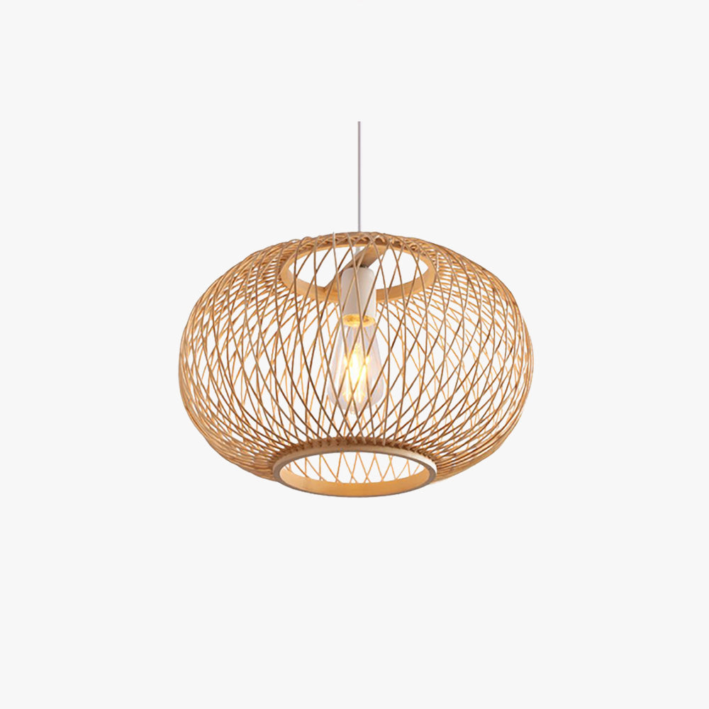Ritta Vintage LED Suspension Acrylique Rotin Salle à Manger Chambre à coucher