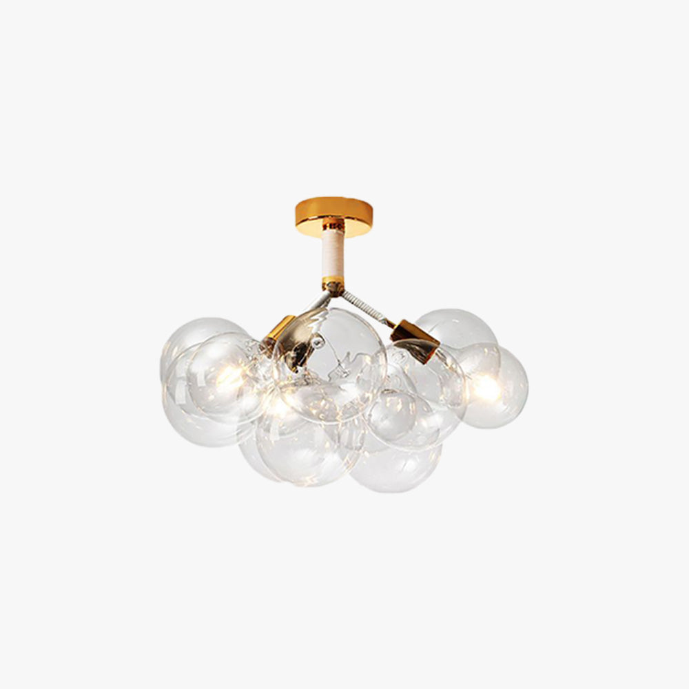 Valentina Moderne LED Plafonnier Doré/Chromé Verre Salle à manger