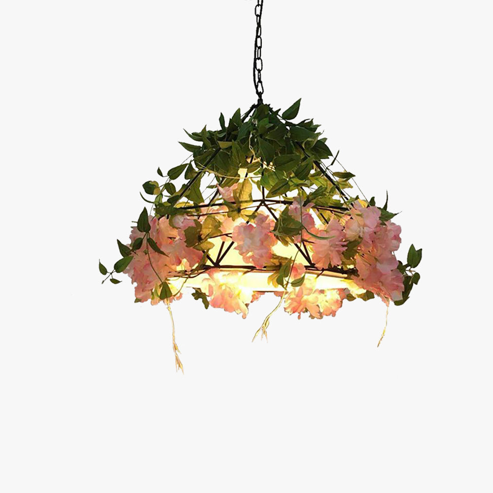 Ritta Fleurs Vintage Design LED Suspension Métal Bar Salon Salle à manger