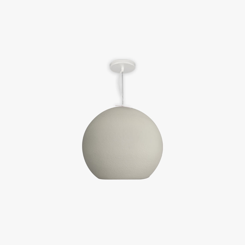 Avi Suspension Boule Minimaliste, Metal/Polystyrène, Blanc/Gris, Salon