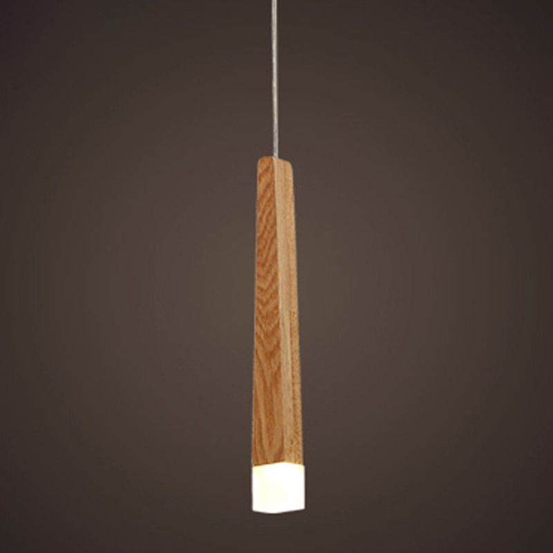 Muto Linéaire LED Suspension Bois/Acrylique Chambre à coucher Salle à manger