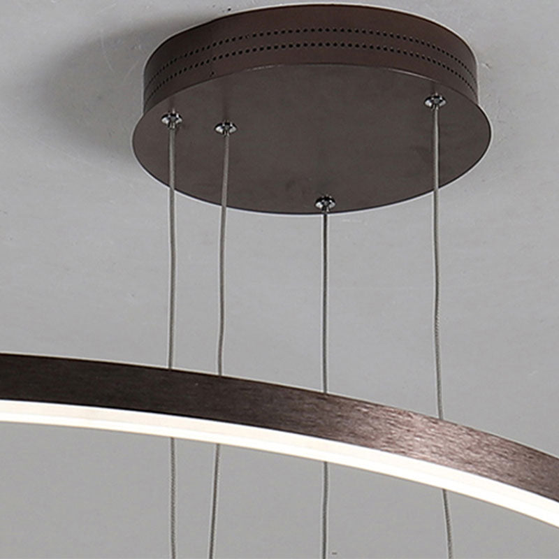 Arisha Suspension Anneau Moderne Métal Noir/Doré/Café Salon