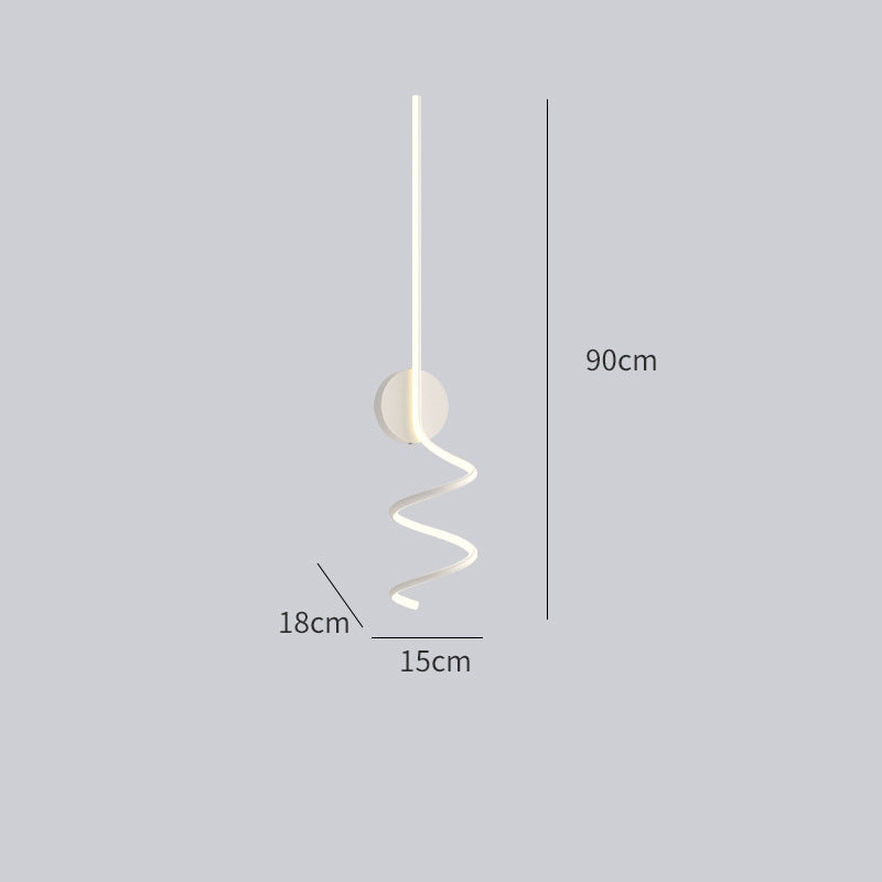 Arisha Applique Murale LED Spirale Moderne Pour Chambre, Couloir, Salon