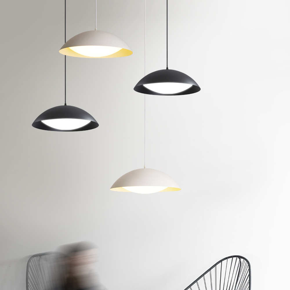 Valentina Suspension Moderne Minimaliste Blanc Métal Salle à Manger