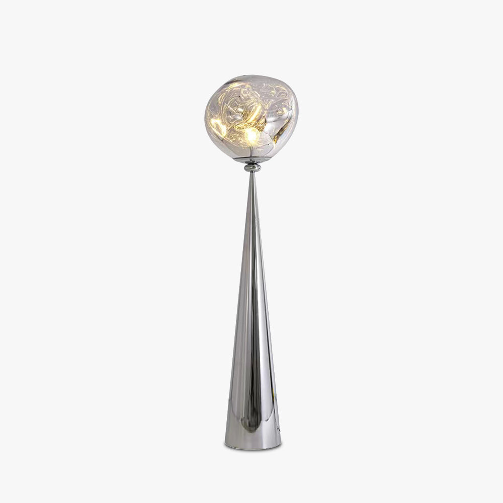 Valentina Design Italien Lampadaire Moderne Métal/Acrylique Rose Dorée/Or/Chromé/Gris Fumé Salon