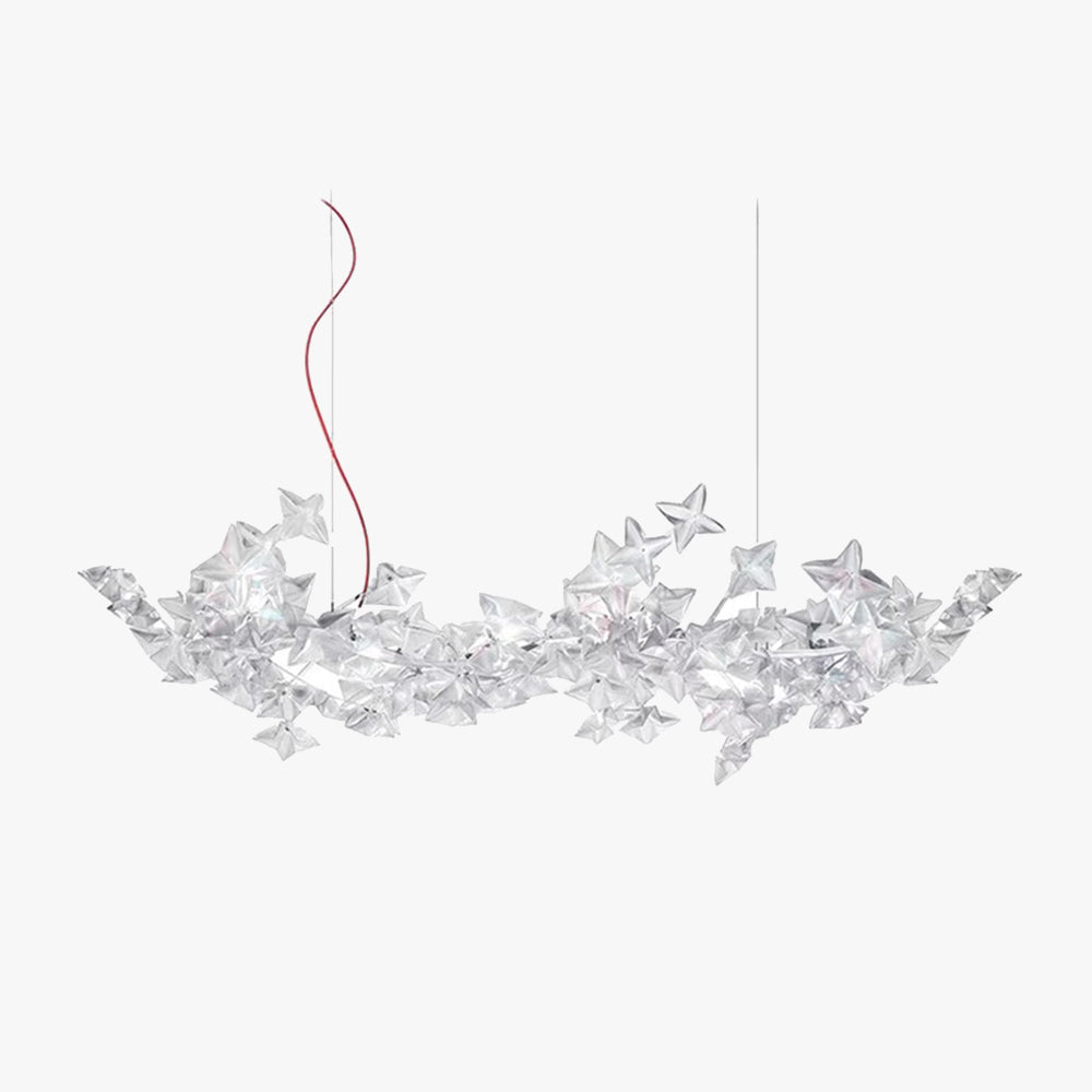 Olivia Suspension Etoile Moderne, PVC, Transparent, Salon