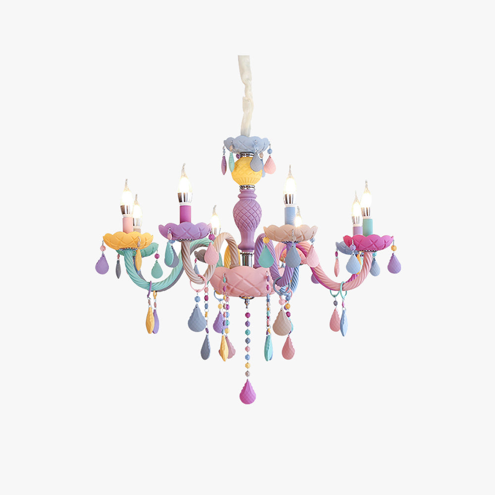 Valentina Suspension Bougeoir Art Deco, Métal, Coloré, Chambre à Coucher/Salon