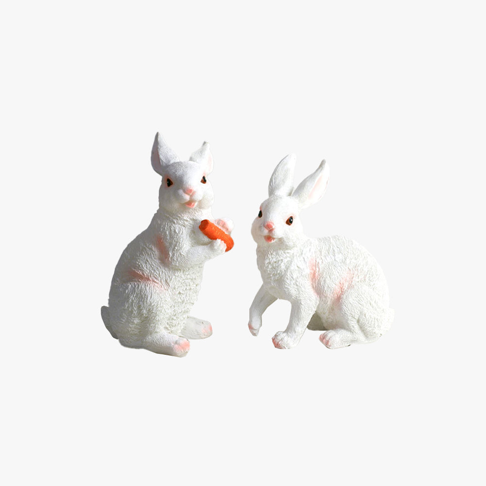 Arisha Lampadaire Lapin Moderne, Résine, Blanc, Extérieur
