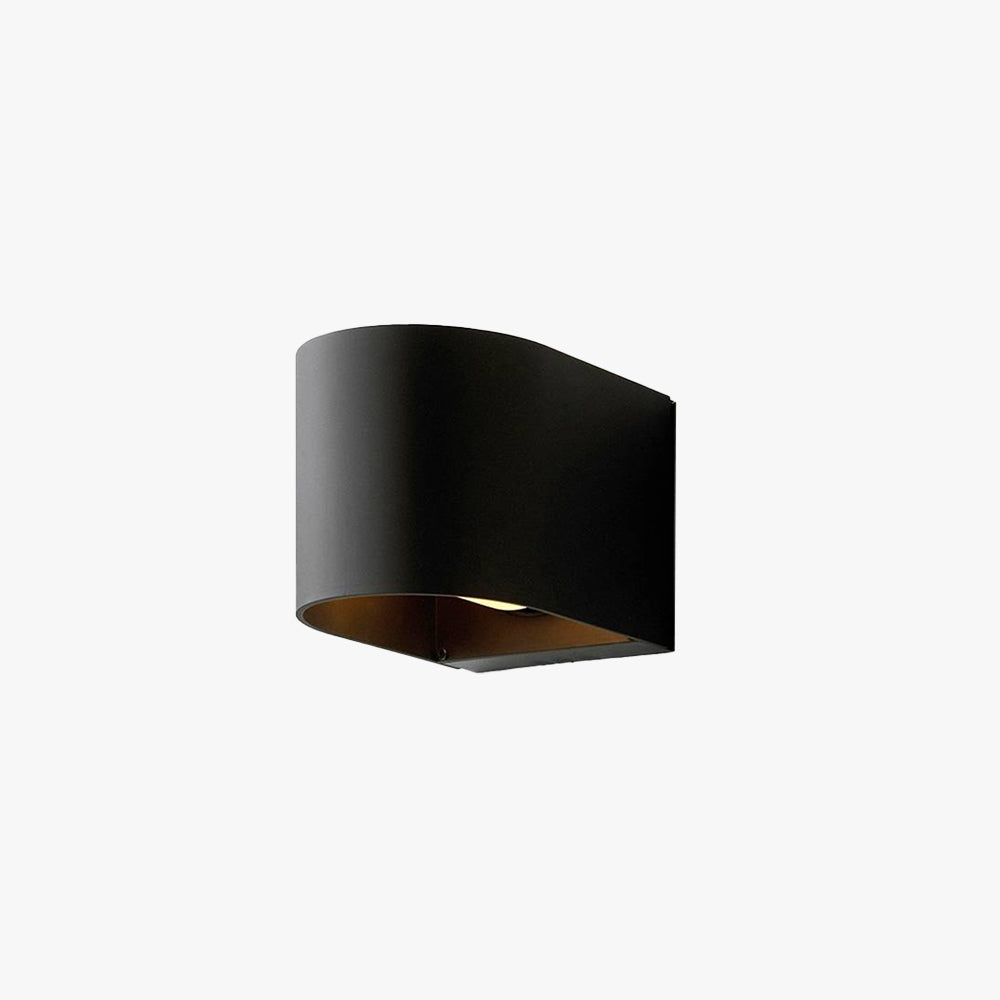 Ray Cylindrique LED Applique Murale Noir Métal Verre Jardin