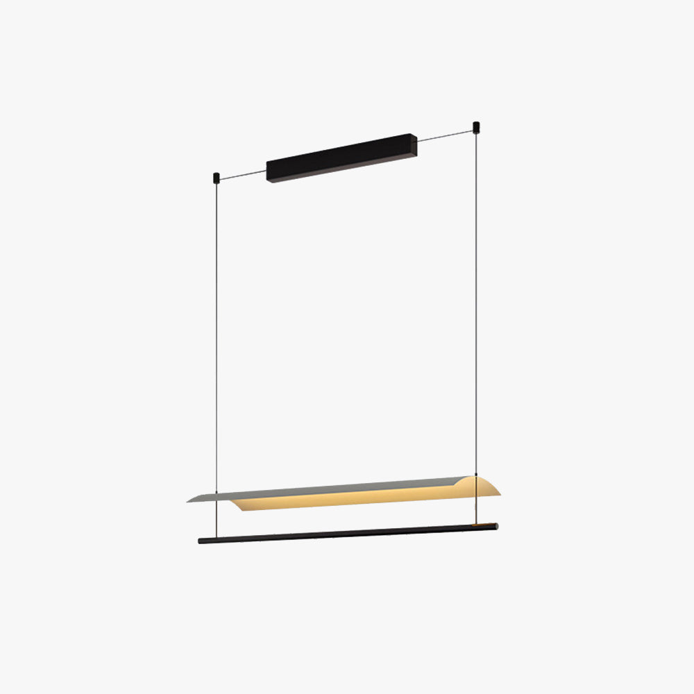 Ray Suspension Linéaire Inhabituel, Métal/Acrylique, Noir, Salon/Restaurant