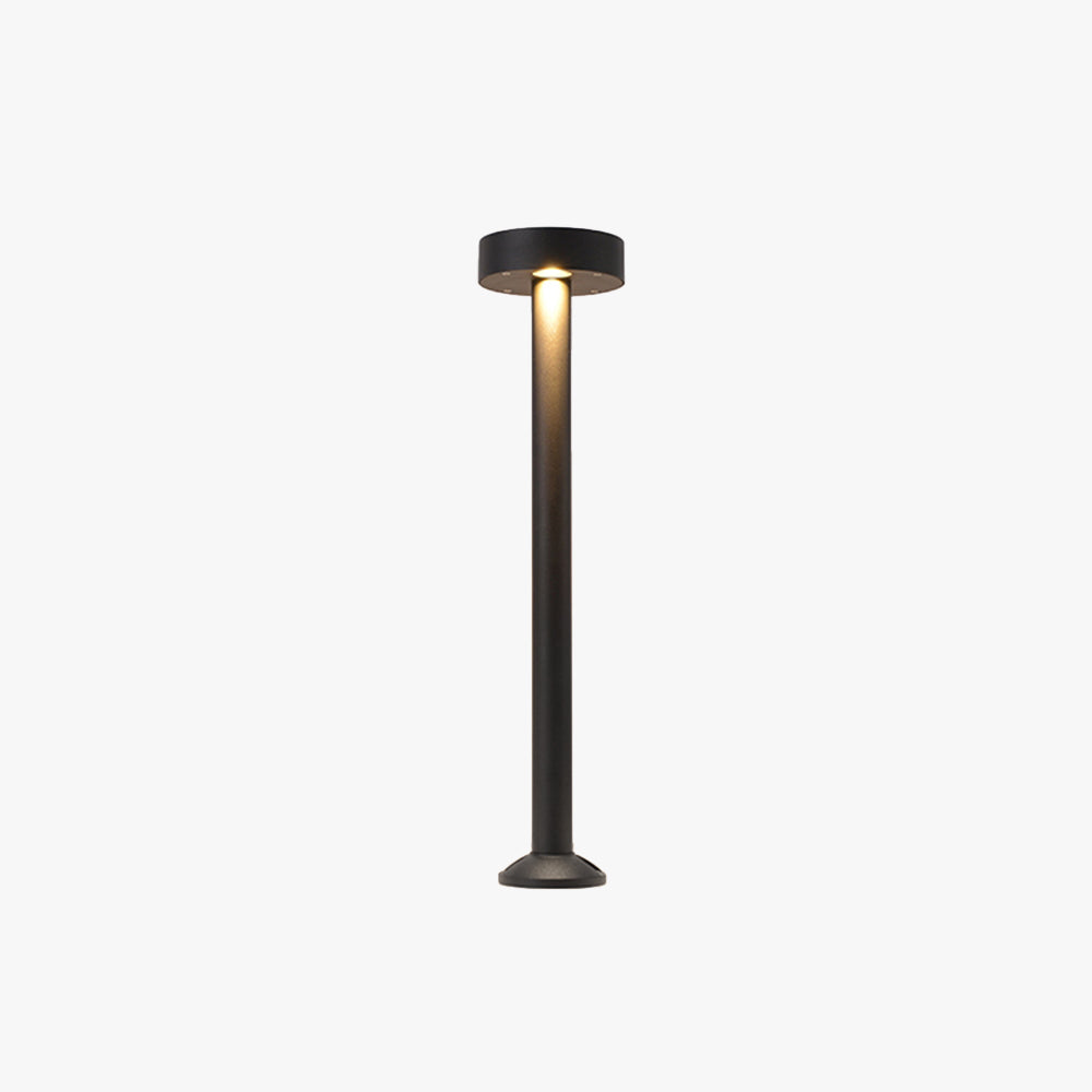 Ray Rond Moderne LED Lampadaire Extérieure Noir Métal/Verre Allée
