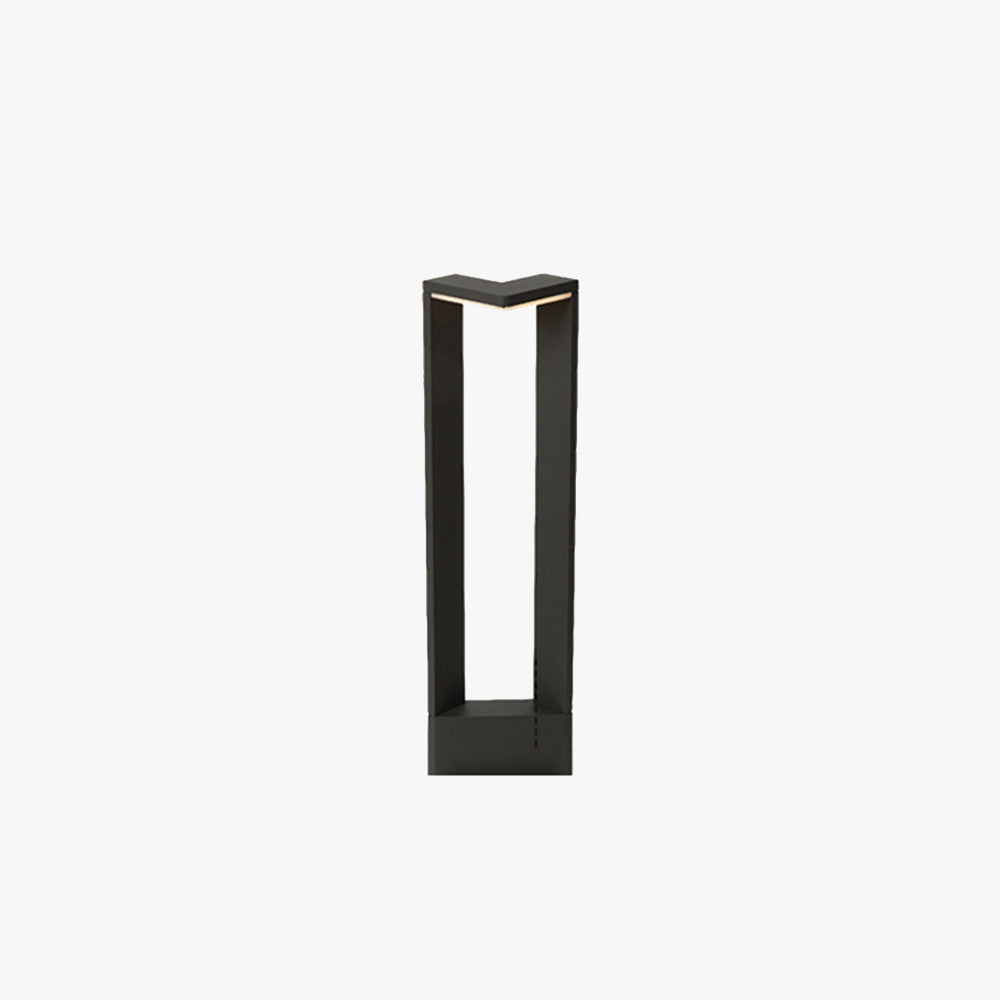 Ray Extérieure Rectangulaire Minimaliste, Métal/Acrylique, Noir, Extérieur