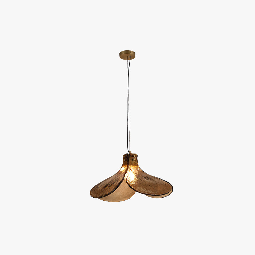 Arisha Suspension Fleur Vintage, Métal/Verre, Marron, Chambre à Coucher/Salon