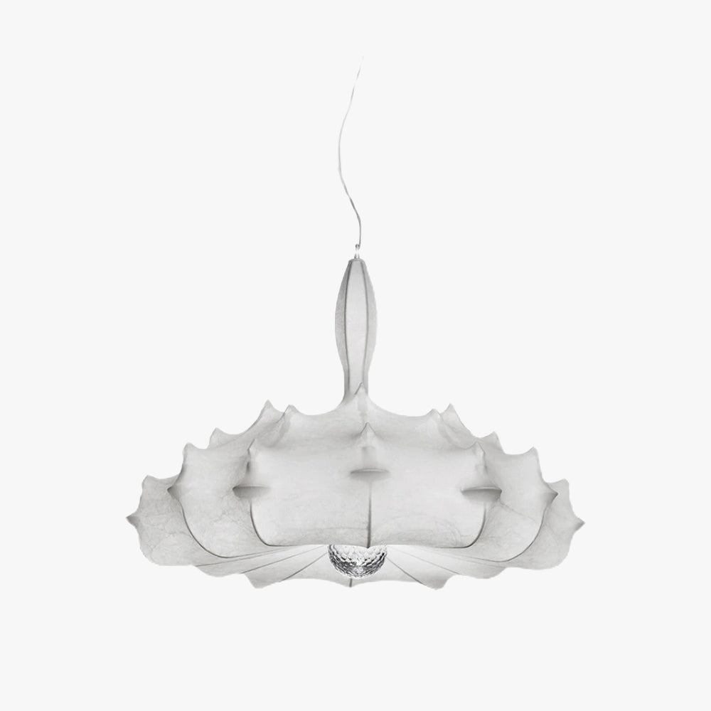 Ritta Suspension Vintage, Métal/Soie, Blanc, Salon/Salle à Manger