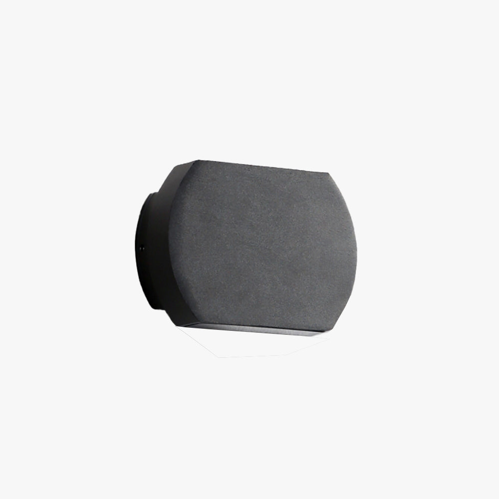 Ray Géométrique LED Applique Murale Noir Gris Métal Verre Cour