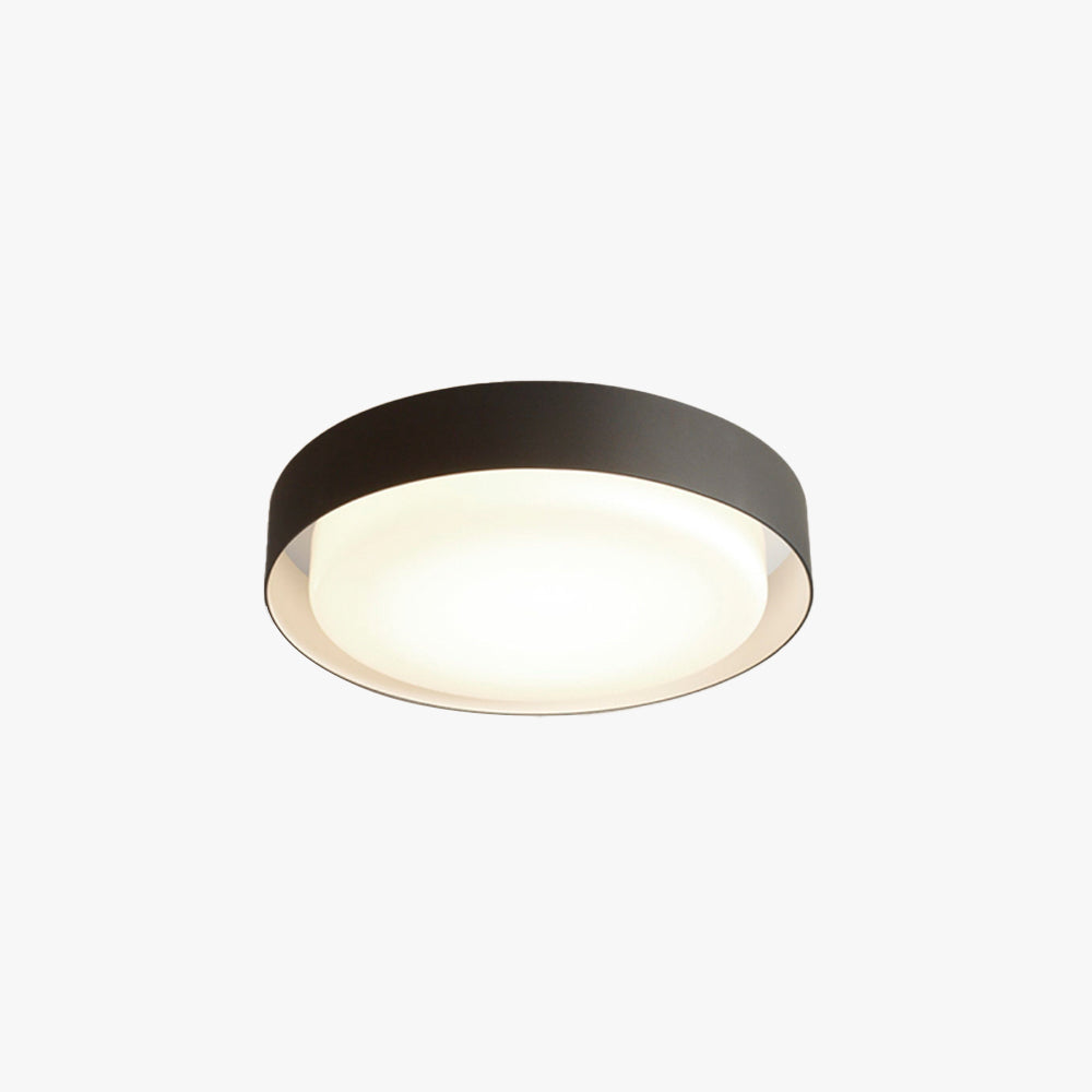 Ray Ronde Moderne LED Plafonnier Noir Métal/Acrylique Extérieur