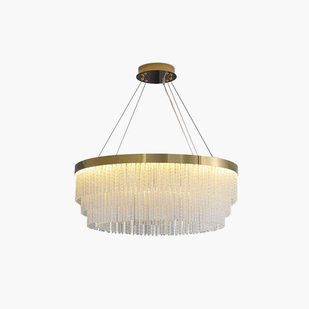 Arisha Suspension Ronde Moderne, Métal, Doré, Salon/Hôtellerie