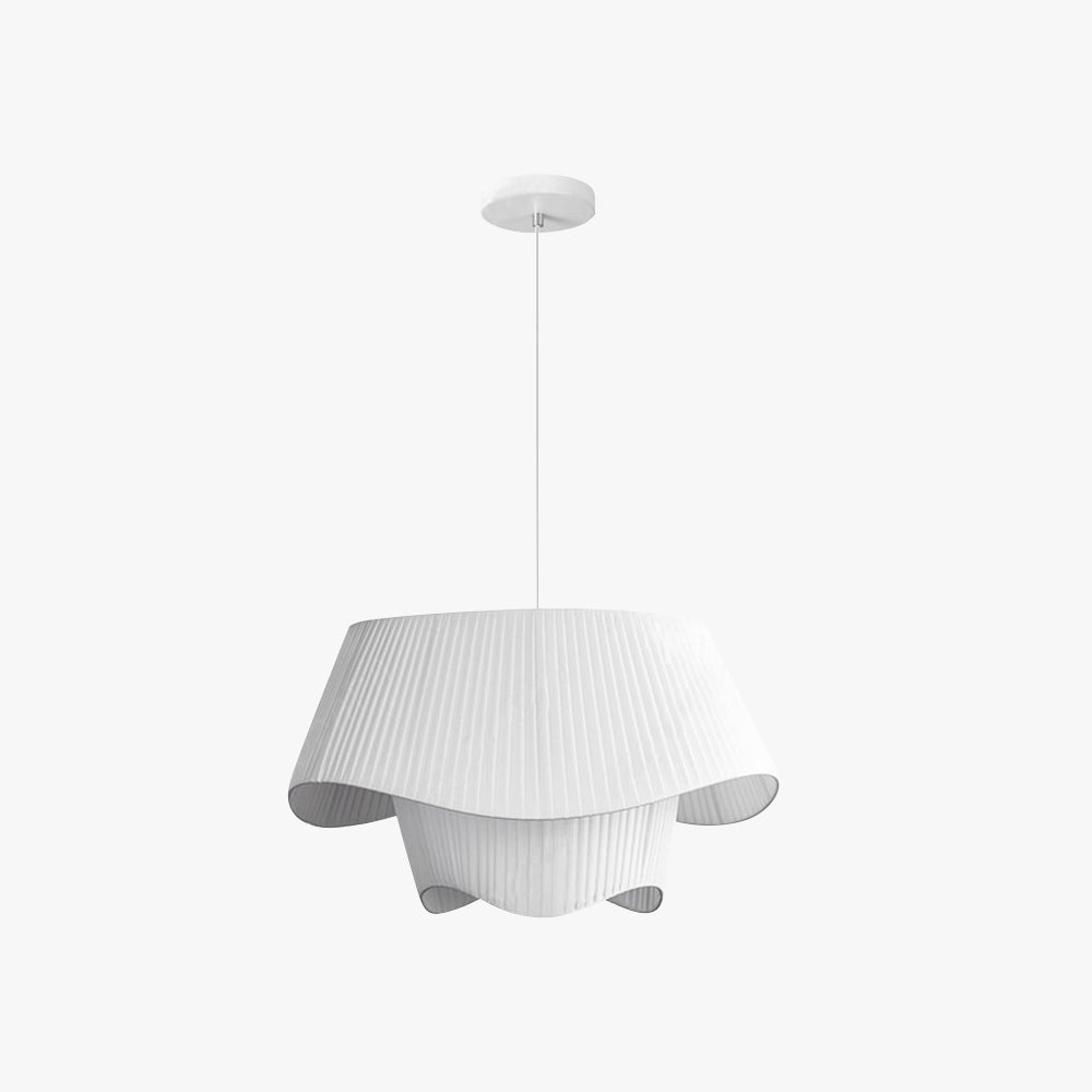 Ritta Suspension Nordique, Métal/Tissu, Blanc, Salon