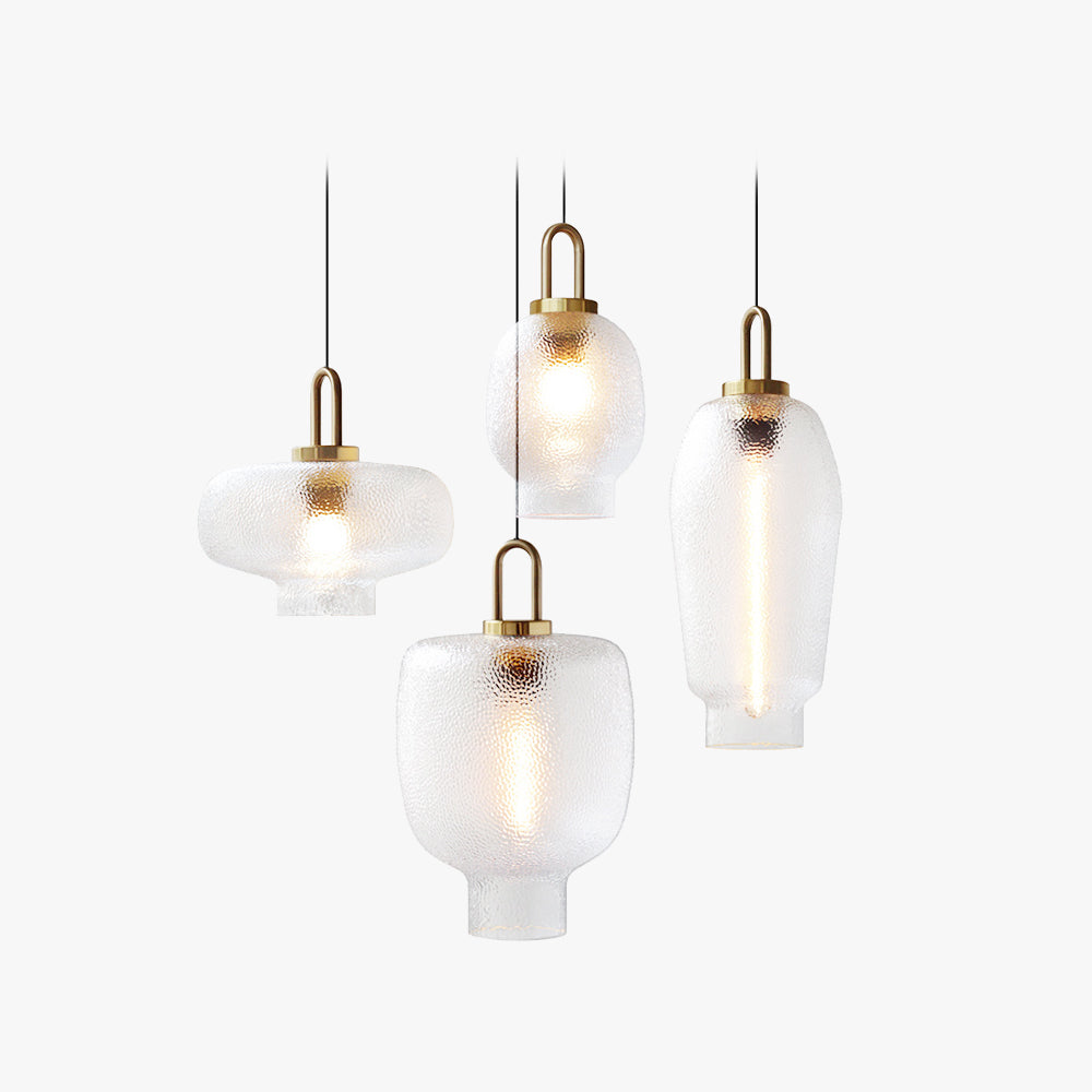 Valentina Design Luminaires Suspensions Métal Moderne LED Verre Or Salon/Chambre à Coucher