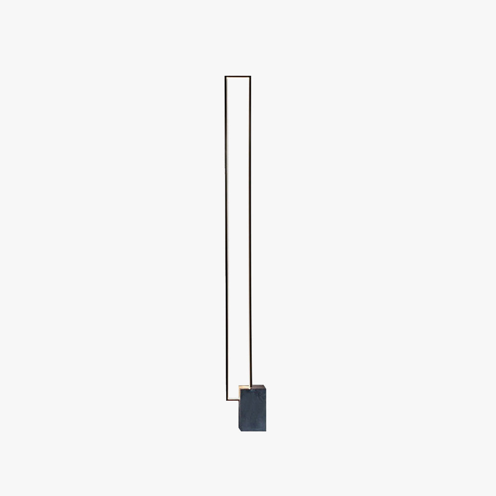 Ray Design Lampadaire Rectangulaire Simple Métal Noir Salon/Chambre à Coucher