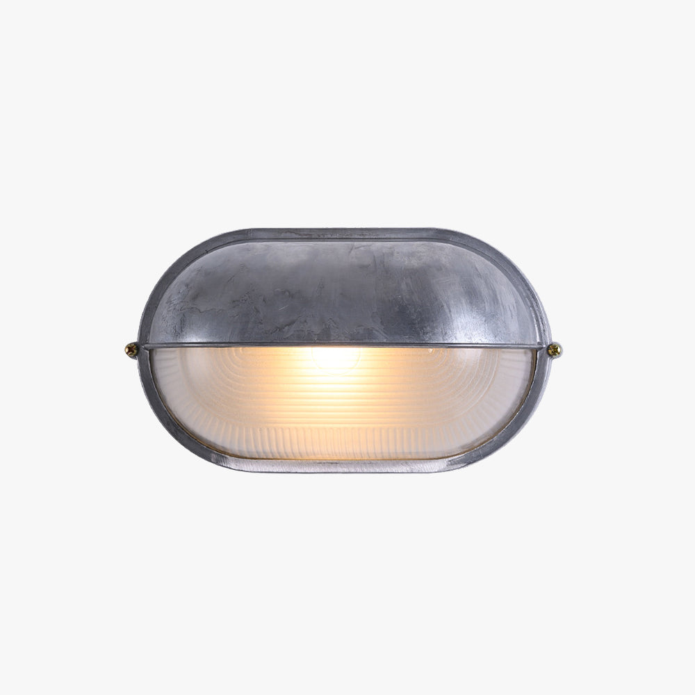 Ray Applique Murale Ronde Simple, Métal/Verre, Argent, Balcon