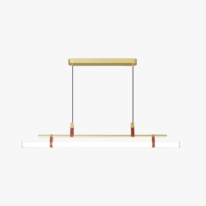 Ray Suspension Linéaire Simple, Métal/Acrylique, Noir/doré, Chambre