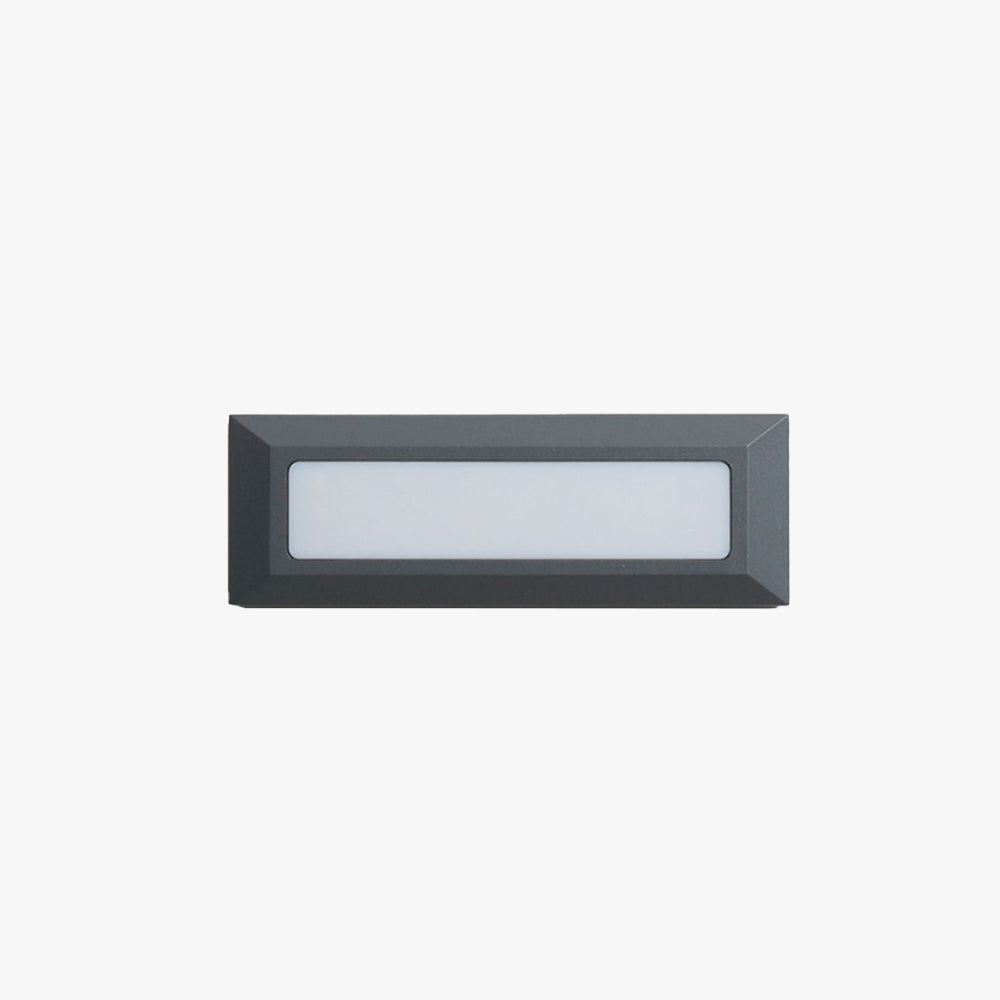 Ray Extérieur Rectangulaire Moderne, Métal/Acrylique, Noir/Gris, Extérieur