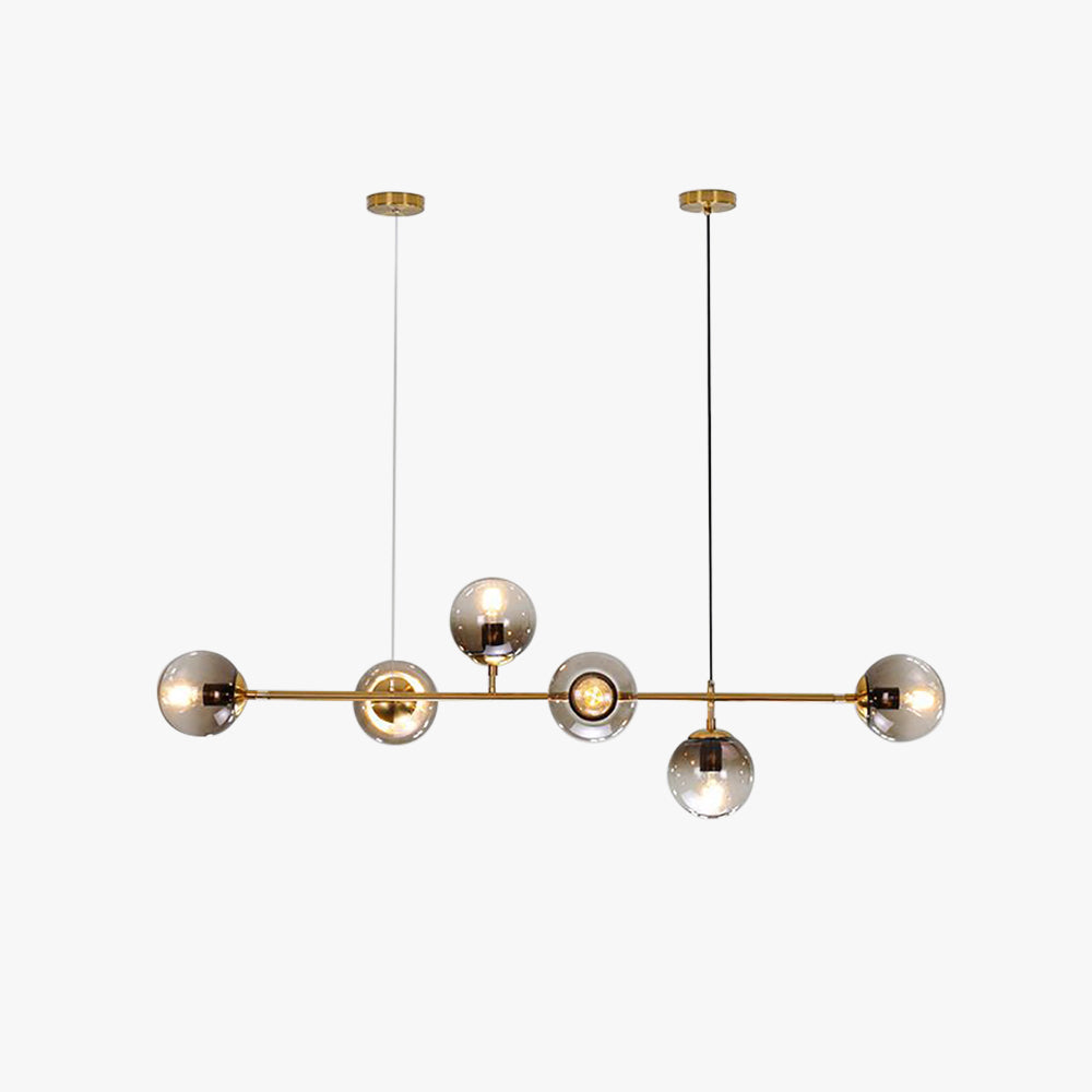 Valentina Moderne LED Suspension Globe Métal Verre Salon Cuisine