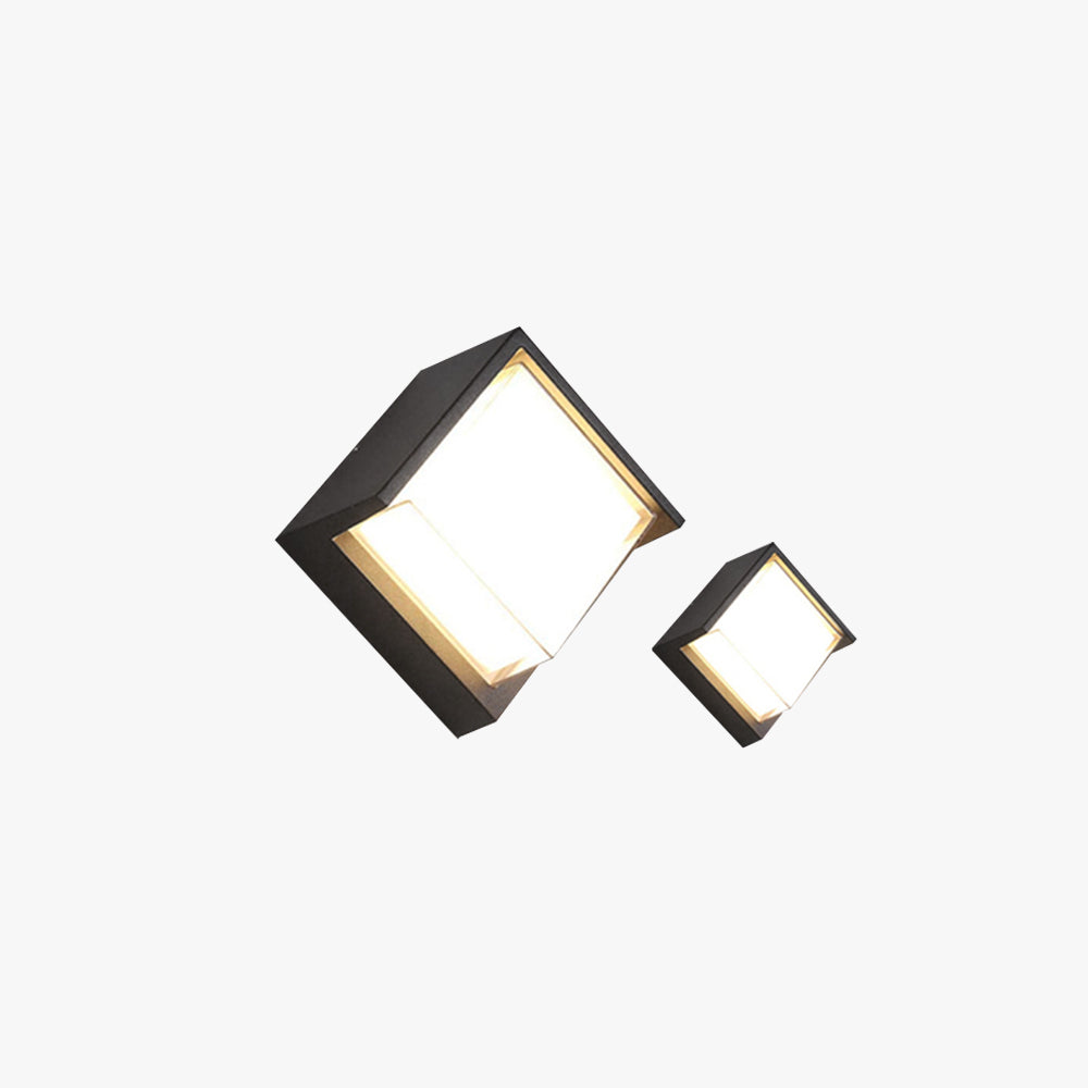 Ray Moderne LED Applique Murale Noir Métal/Acrylique Extérieur