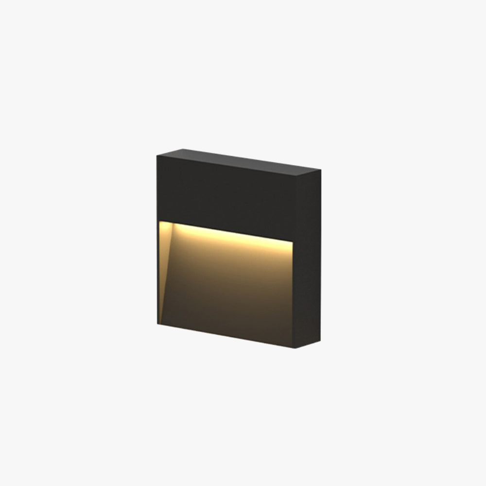 Ray Éclairage d'Escalier Extérieur Rectangulaire Moderne, Métal/Acrylique, Noir, Jardin