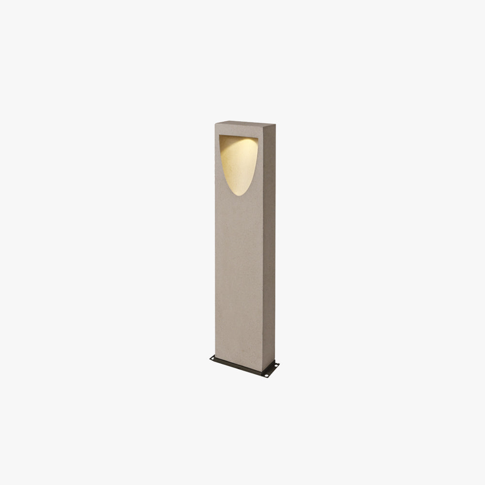 Ray Extérieur Rectangulaire Minimaliste, Métal/Pierre, Gris, Extérieur