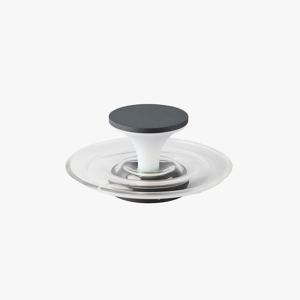 Ray Lampe Extérieure au Sol Rond Simple, Métal/Acrylique, Noir, Jardin