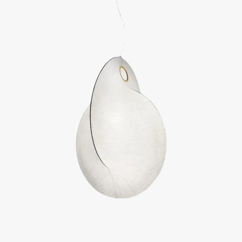 Ritta Suspension Boule Moderne, Métal/Soie, Blanc, Salon/Chambre à Coucher