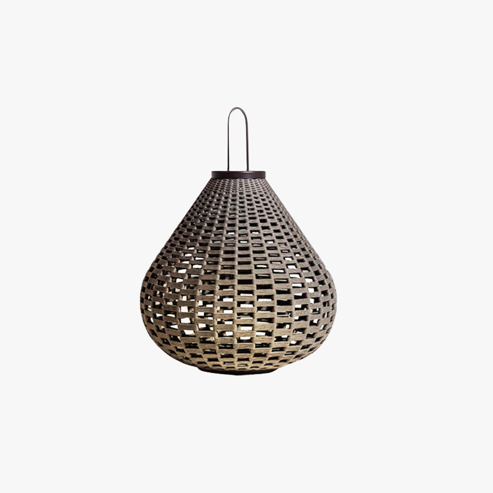 Ritta Vintage Petie LED Lampadaire Brun Métal/Tissu Extérieur