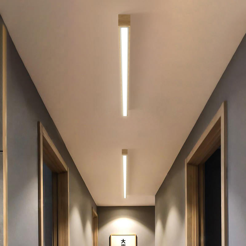 Ray Plafonnier Longue Linéaire Simple, Bois, Couloir/Chambre