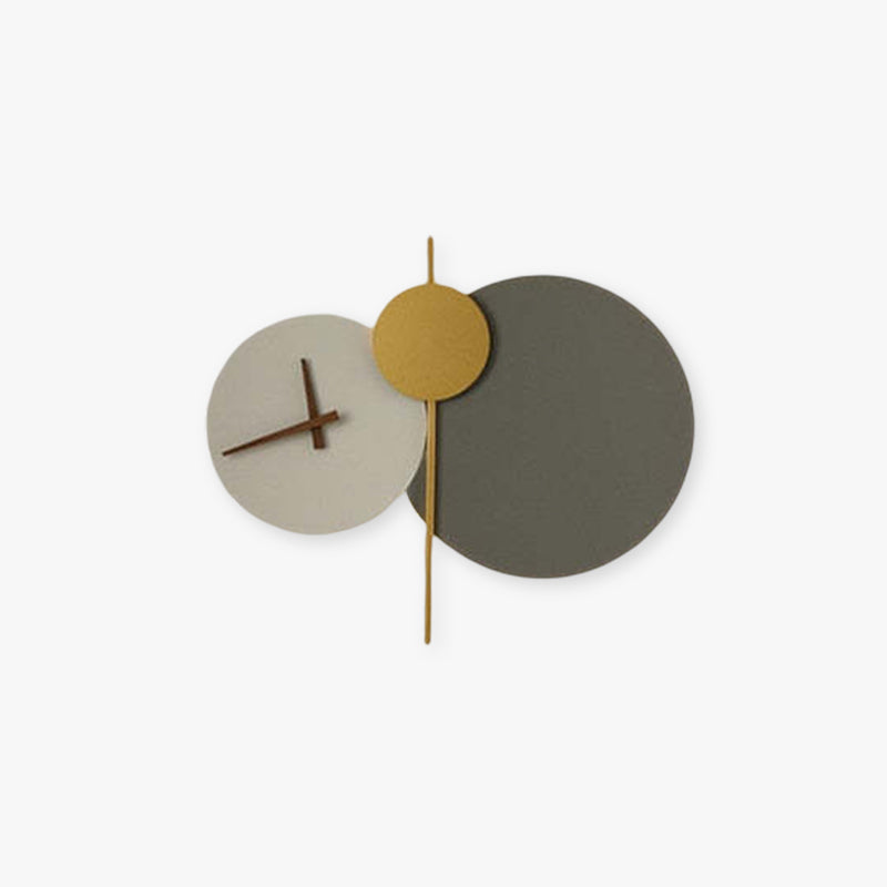 Arisha Applique Murale Horloge Ronde Moderne, Métal/Acrylique, LED, Blanc/Vert, Chambre