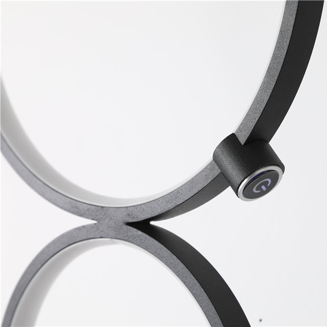 Arisha Lampadaire Sur Pied Rond Minimaliste, Blanc/Noir, Salon